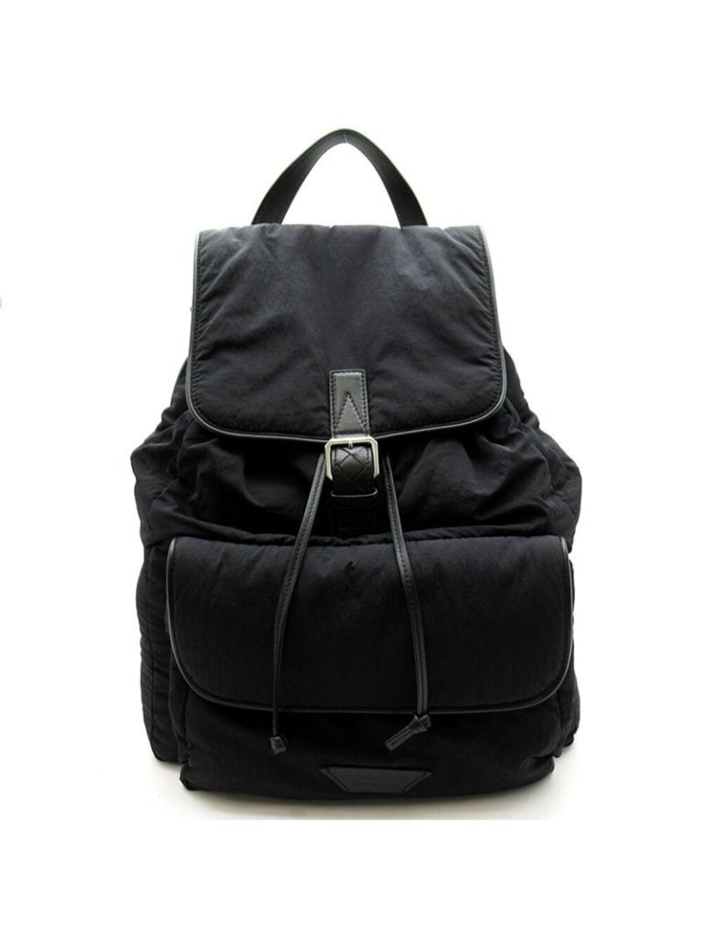 Bottega Veneta Crossroad Backpack Nylon Leather Black